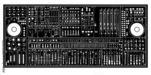 A synthesis engine generating evolving sounds through manipulation of LFOs and filters, Digital Art