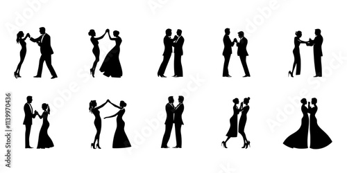 Participants practicing their routines while preparing for a ballroom event, Digital Art