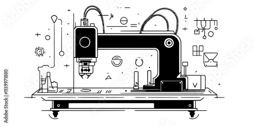 The printing of a custom-designed mechanical part used for repairing or prototyping devices, Digital Art