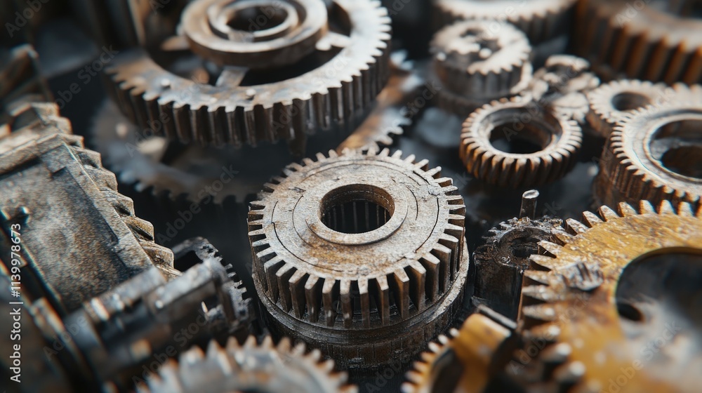 Rusty Gears Interlocking Mechanical System Rusty Gears Interlocking Mechanical System