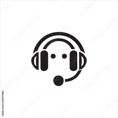 headphones icon on white background