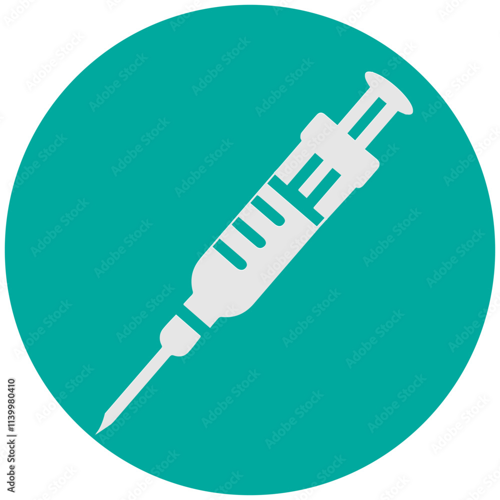 symbol illustration of drug injection symbol illustration of drug injection