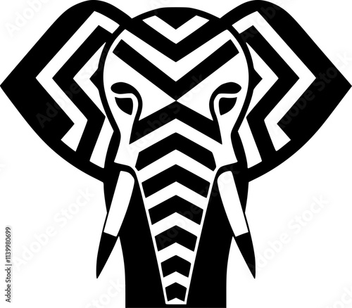 Elephant | Minimalist and Simple Silhouette - Vector illustration