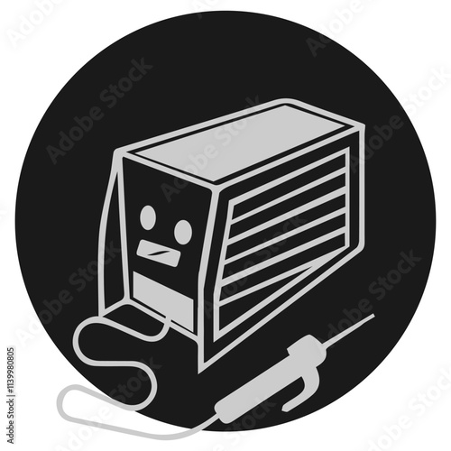 electric welding machine icon vectors illustration
