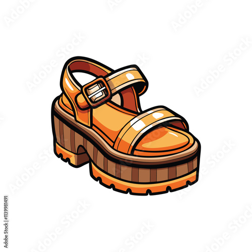 Stylish chunky platform sandals, ideal for summer adventures.  Showcasing comfort and trend.