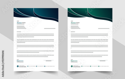 Professional company letterhead template, creating a professional appearance with basic letterhead.