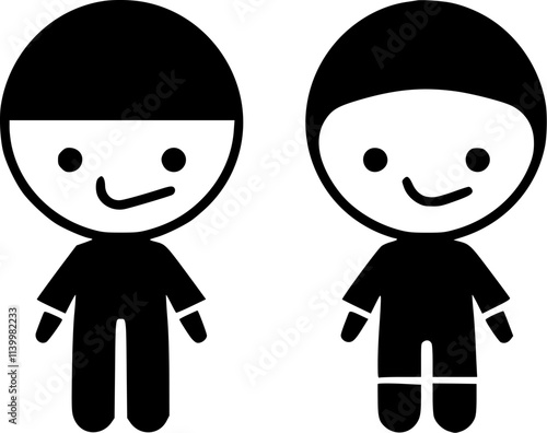 Children - High Quality Vector Logo - Vector illustration ideal for T-shirt graphic