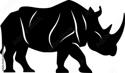 Rhinoceros - High Quality Vector Logo - Vector illustration ideal for T-shirt graphic