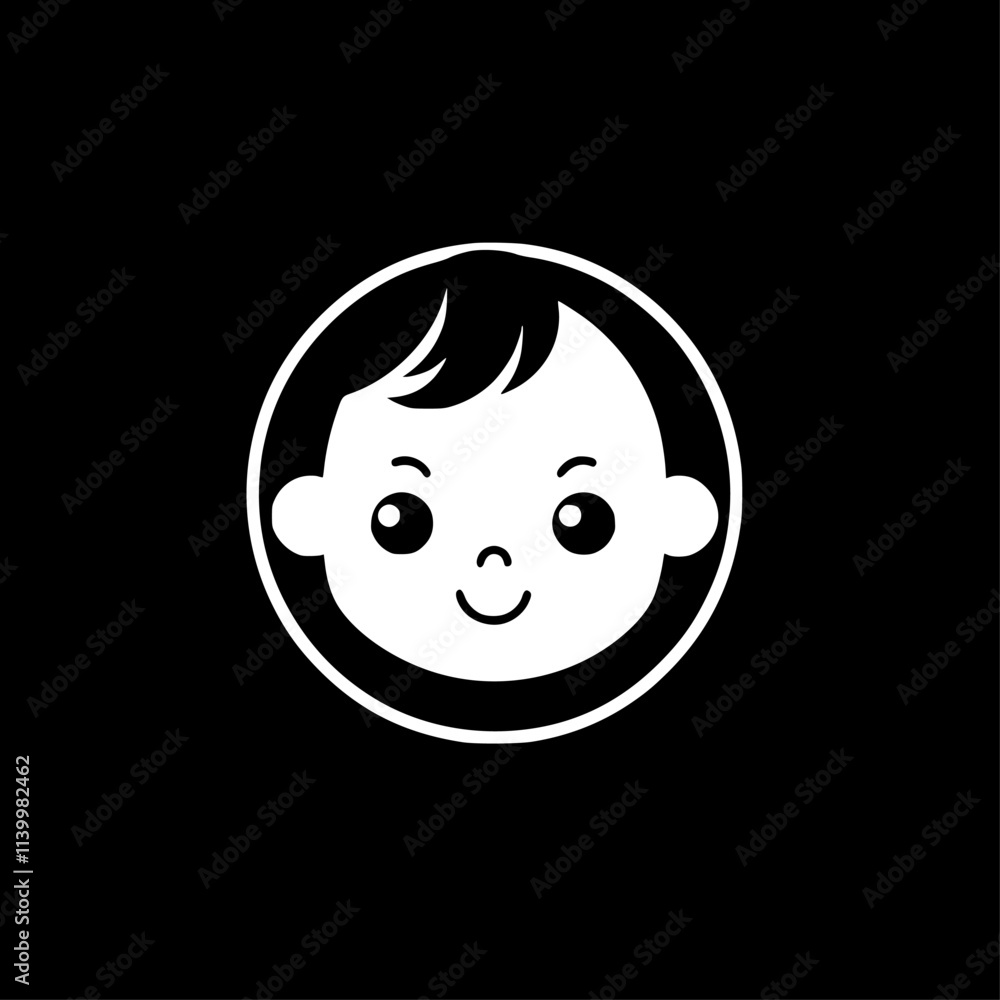 Fototapeta premium Baby | Minimalist and Simple Silhouette - Vector illustration