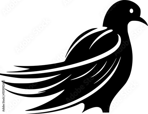 Pigeon | Minimalist and Simple Silhouette - Vector illustration