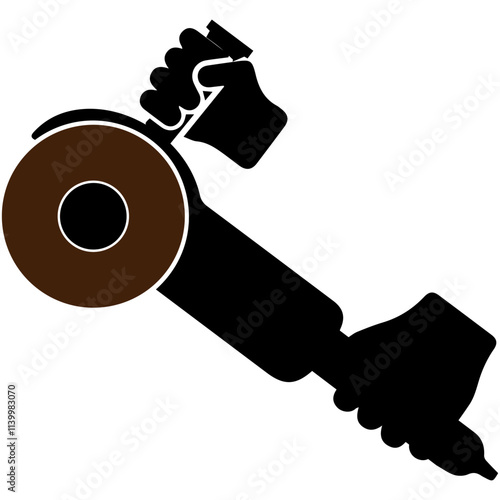 hand grinding machine icon vectors illustration