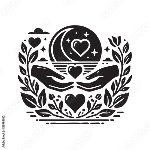 Love Svg silhouette vector design