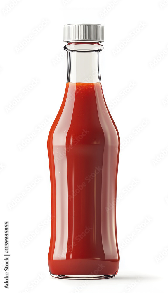 Bright red condiment bottle showcases thick sauce ideal for enhancing meals and snacks during any dining occasion Bright red condiment bottle showcases thick sauce ideal for enhancing meals and snacks during any dining occasion