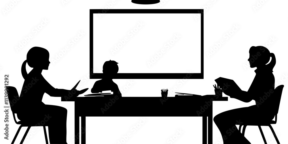 A person assists in a local language class as a volunteer instructor, Illustration A person assists in a local language class as a volunteer instructor, Illustration