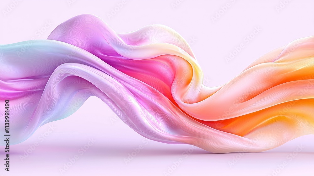 Abstract Pastel Neon Holographic Flowing Fabric Design Abstract Pastel Neon Holographic Flowing Fabric Design