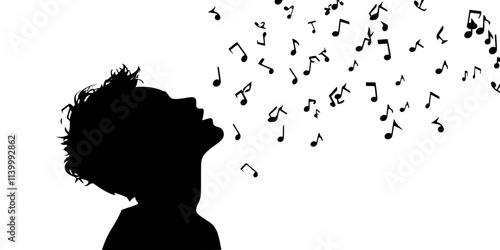 Singer demonstrating vocal techniques in a workshop for aspiring artists, Illustration