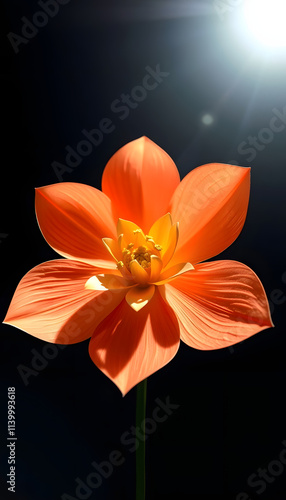 Paper flower isolated . Shades of white., png