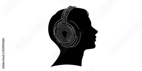 Binaural processing used to widen perceived space in an audio track, Illustration