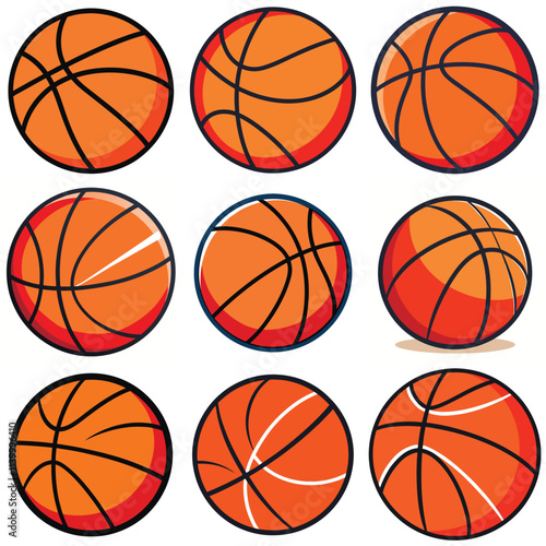 Basketball, Basketball Clipart, Basketball Cut Files, Sports Vector Files illustration design