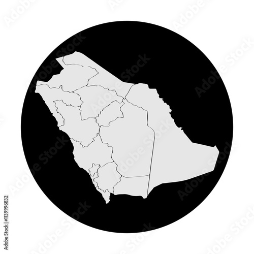 saudi arabia country map icon vectors illustration symbol design