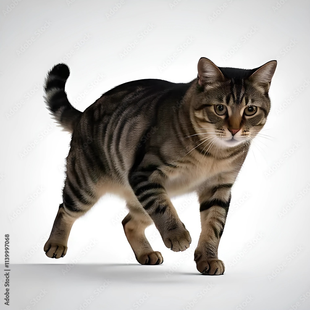 cat on a white background cat on a white background