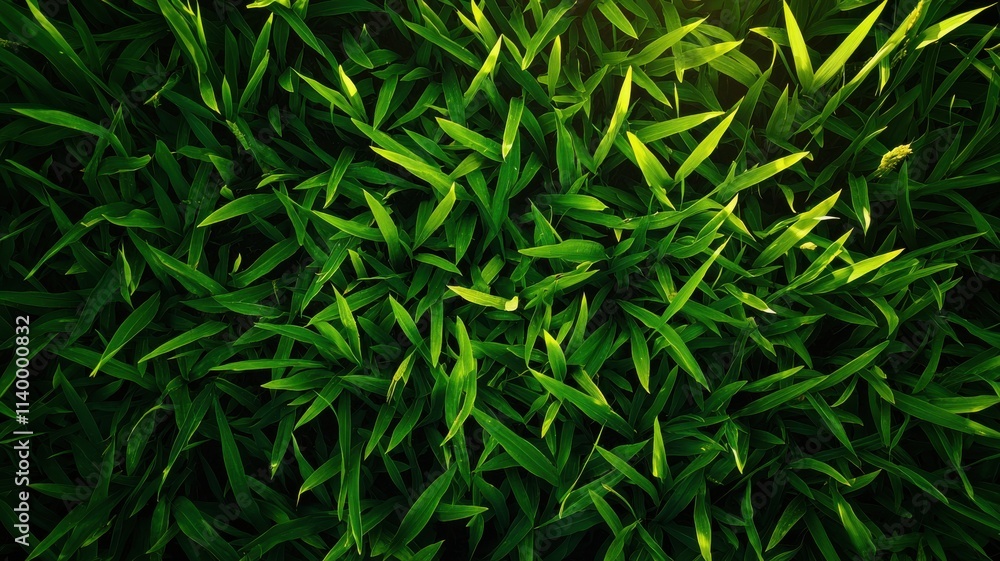 A lush, green view of bamboo leaves, showcasing their vibrant color and intricate patterns. A lush, green view of bamboo leaves, showcasing their vibrant color and intricate patterns.