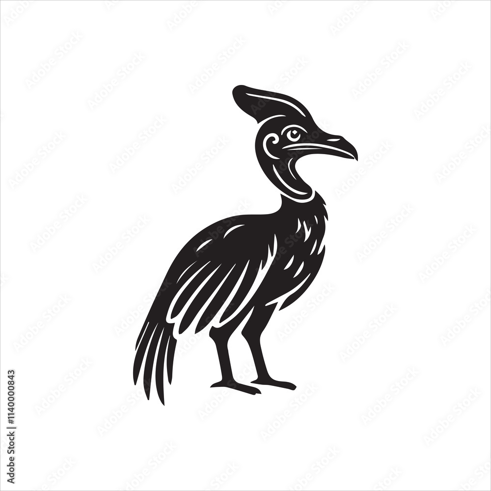 Fototapeta premium black and white bird