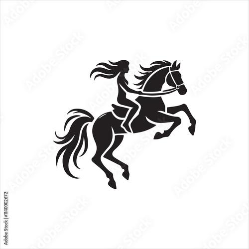 horse and rider jumping