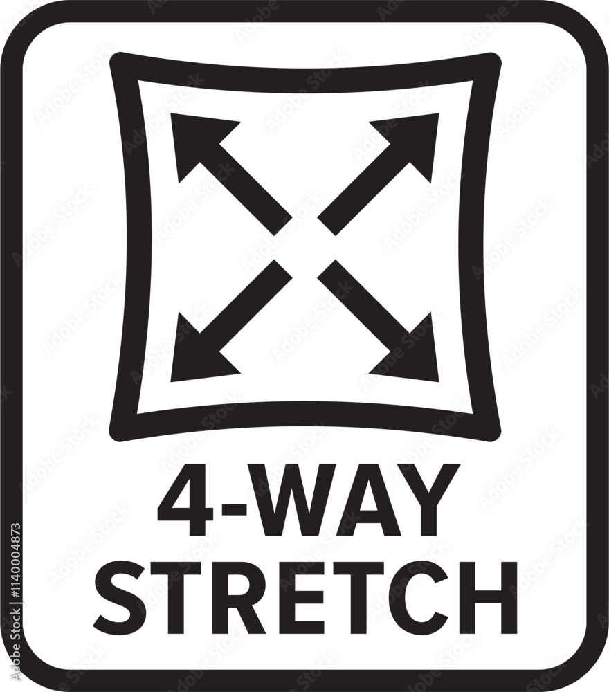 4 way stretch vector logo design. Suitable for product label 4 way stretch vector logo design. Suitable for product label
