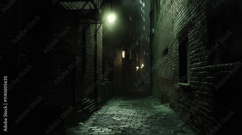 Dark Alley in a City at Night Dark Alley in a City at Night