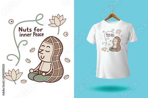Nuts t-shirt design, Go Nuts for Health, Stay Nutty, Stay Healthy