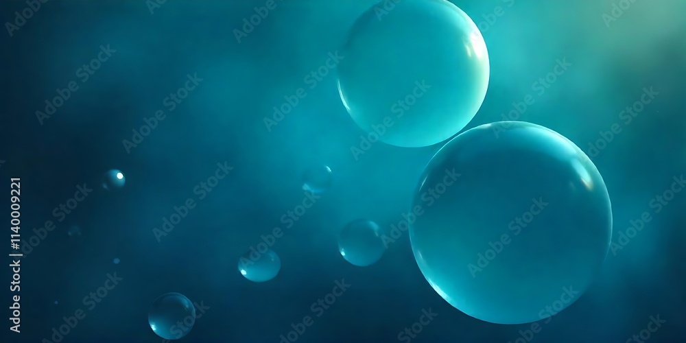 Translucent Bubbles Abstract Background with Dark Blue and Teal Gradient Translucent Bubbles Abstract Background with Dark Blue and Teal Gradient