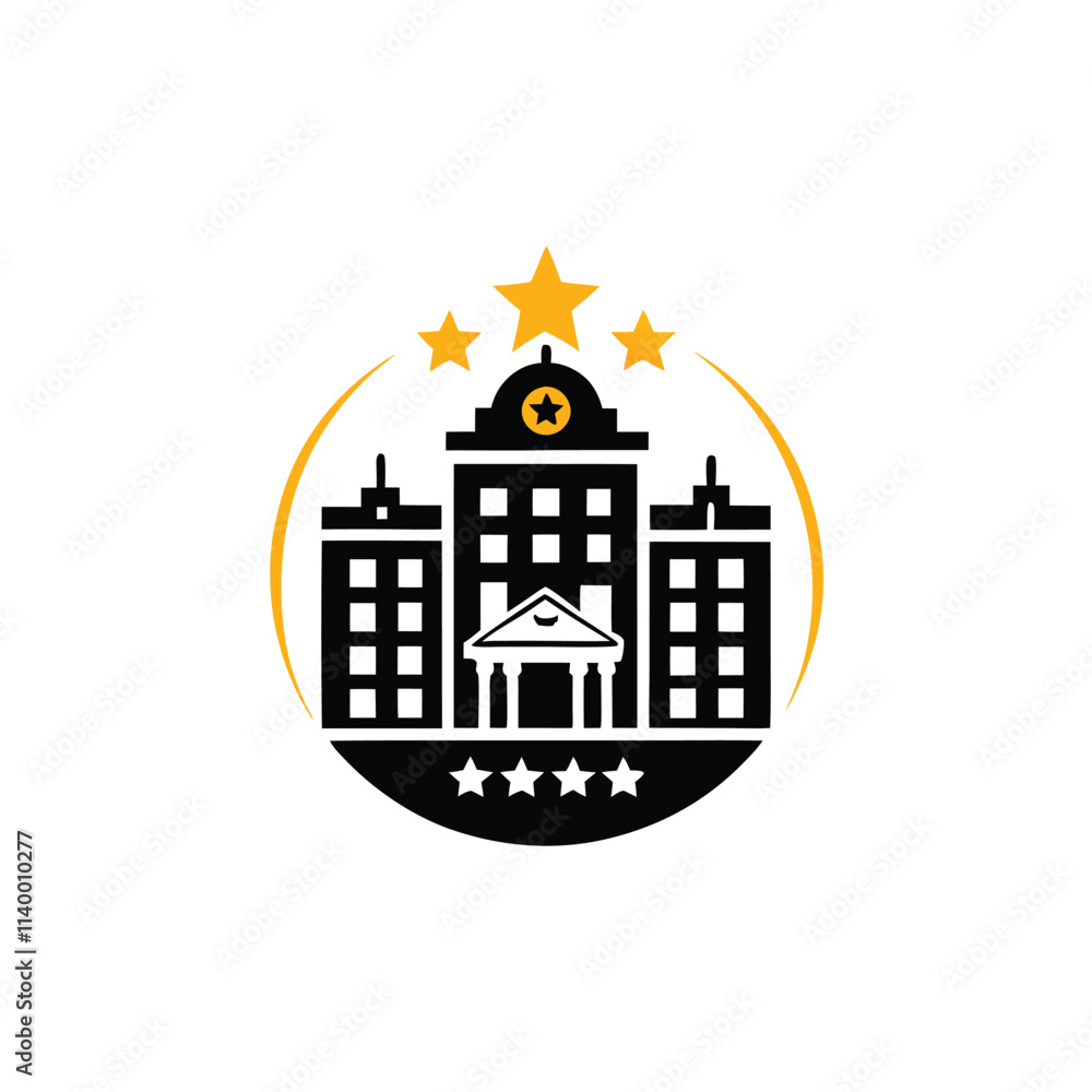 Design a timeless, elegant logo for a luxury hotel emphasizing sophistication and refined hospitality. Include subtle crown or crest elements. Design a timeless, elegant logo for a luxury hotel emphasizing sophistication and refined hospitality. Include subtle crown or crest elements.