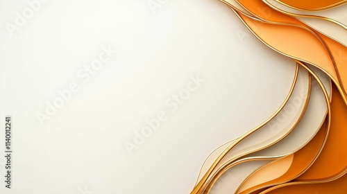 background concept. Elegant paper layers in warm tones create a textured, modern background for design.