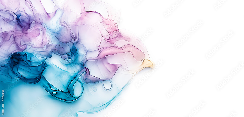 Fototapeta premium Colorful Abstract Swirl With Pastel Tones. Generative AI