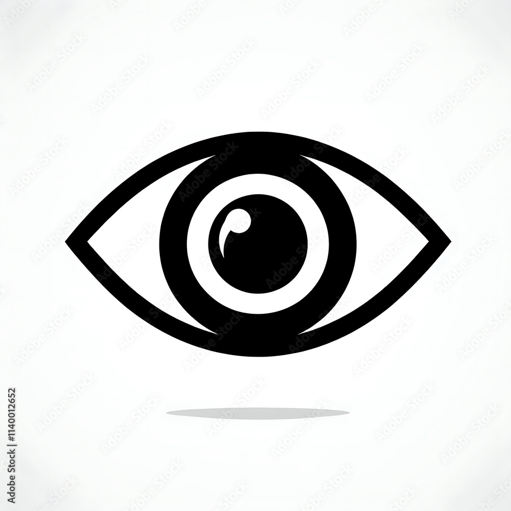 Abstract Minimalist Black and White Human Eye Design Abstract Minimalist Black and White Human Eye Design