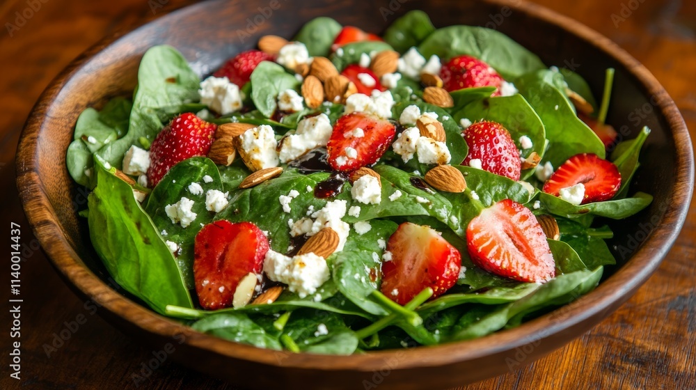 Fresh Mediterranean Spinach Salad with Strawberries Fresh Mediterranean Spinach Salad with Strawberries