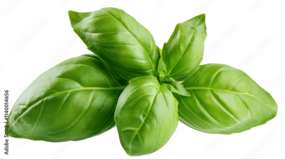 Basil Leaves, isolated on transparent background Basil Leaves, isolated on transparent background