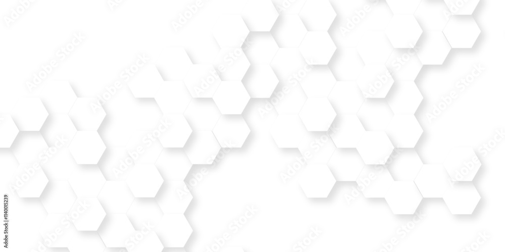 Background with hexagons. Abstract background with lines. white texture background. hexagon abstract background. Surface polygon pattern with glowing hexagon paper texture and futuristic business