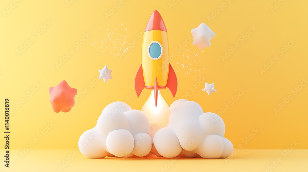 ロケット発射のイラスト ロケット発射のイラスト