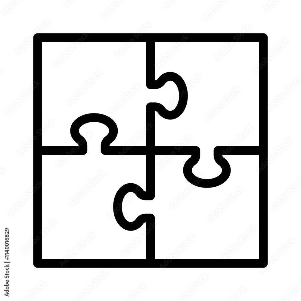Puzzles grid - blank template.Game with details. Vector illustration. Puzzles grid - blank template.Game with details. Vector illustration.