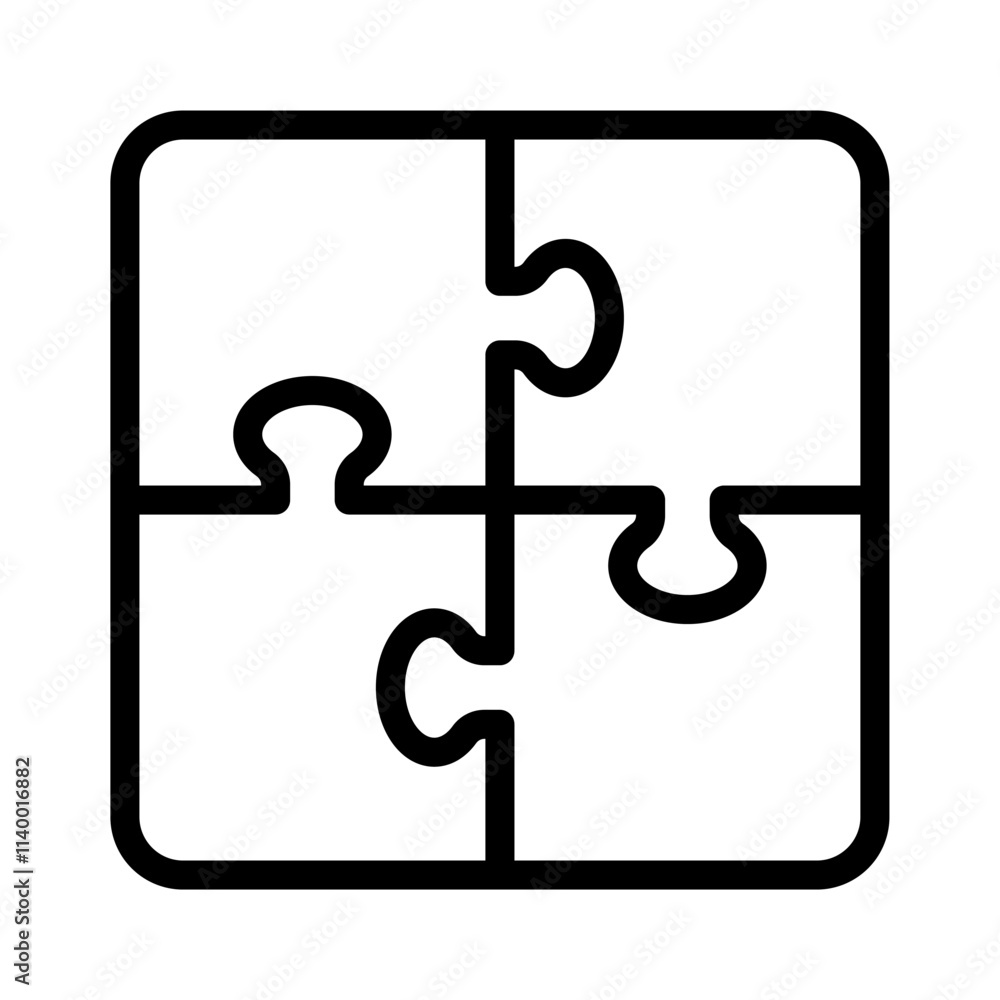 Puzzles grid - blank template.Game with details. Vector illustration. Puzzles grid - blank template.Game with details. Vector illustration.
