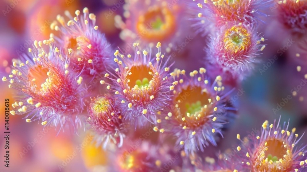 vibrant close up of blooming cactus flowers showcasing intricate textures and colorful details in a vivid nature setting vibrant close up of blooming cactus flowers showcasing intricate textures and colorful details in a vivid nature setting