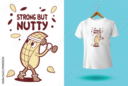 Nuts t-shirt design, Go Nuts for Health, Stay Nutty, Stay Healthy