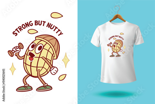Nuts t-shirt design, Go Nuts for Health, Stay Nutty, Stay Healthy