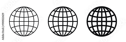 Globe icons. Vector earth. Planet icon