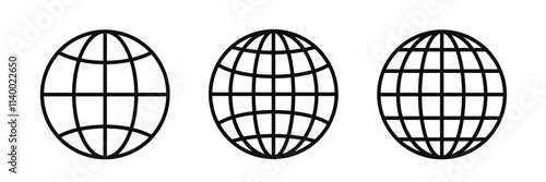 Globe line icons. Earth. Planet icon. World icon.