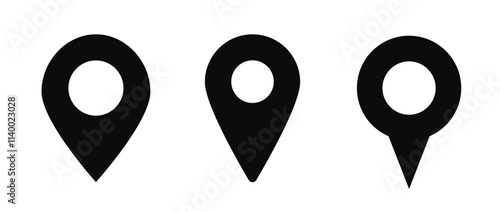 Location icon vector. Pin icon set. Map pin
