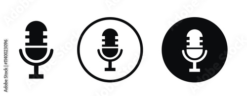 Microphone icon vector. Mic, voice recorder concept.