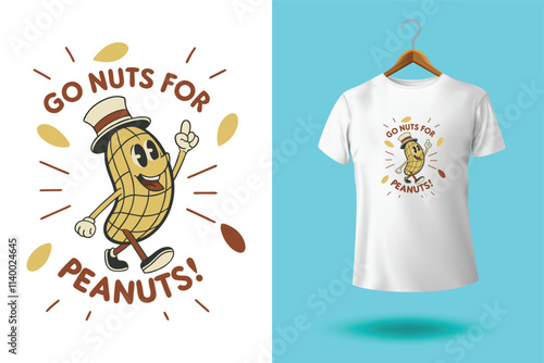 Nuts t-shirt design, Go Nuts for Health, Stay Nutty, Stay Healthy